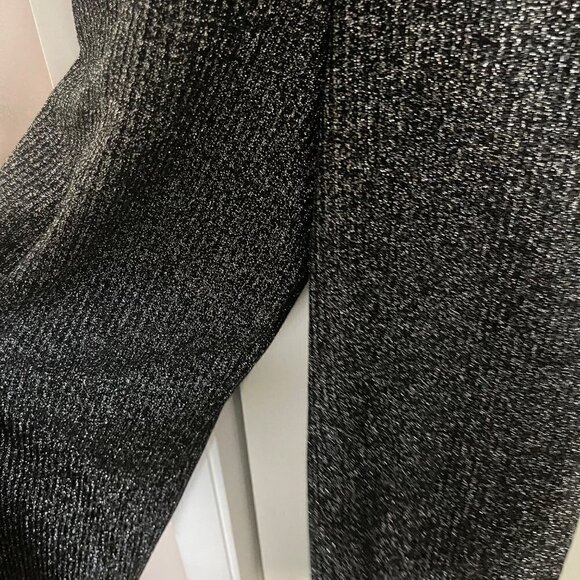 Wild Fable Womens Black Silver Metallic Square Neck Tie Cropped Jumpsuit Small - Picture 7 of 9